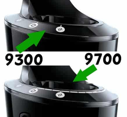 ההבדלים במסכי התצוגה של יחידות הניקוי של מכונת גילוח פיליפס 9700 ו9300
